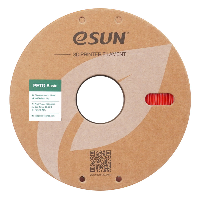 eSUN PETG-Basic filamentas 1.75mm 1kg Raudona