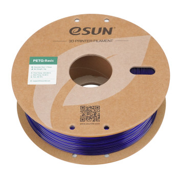 eSUN PETG-Basic filamentas 1.75mm 1kg Skaidri mėlyna