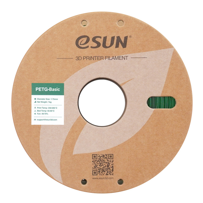 eSUN PETG-Basic filamentas 1.75mm 1kg Skaidri žalia
