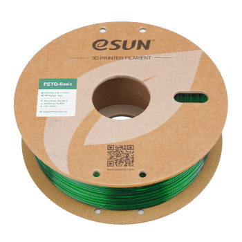 eSUN PETG-Basic filamentas 1.75mm 1kg Skaidri žalia