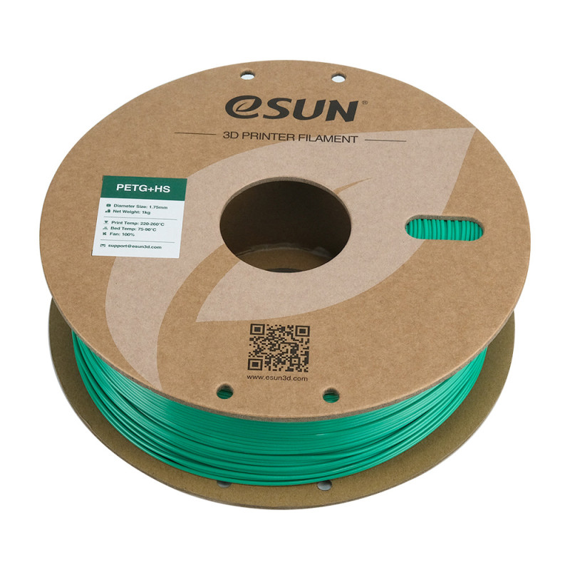 eSUN PETG+HS filamentas 1.75mm 1kg Žalia – Greitaeigis PETG plastikas