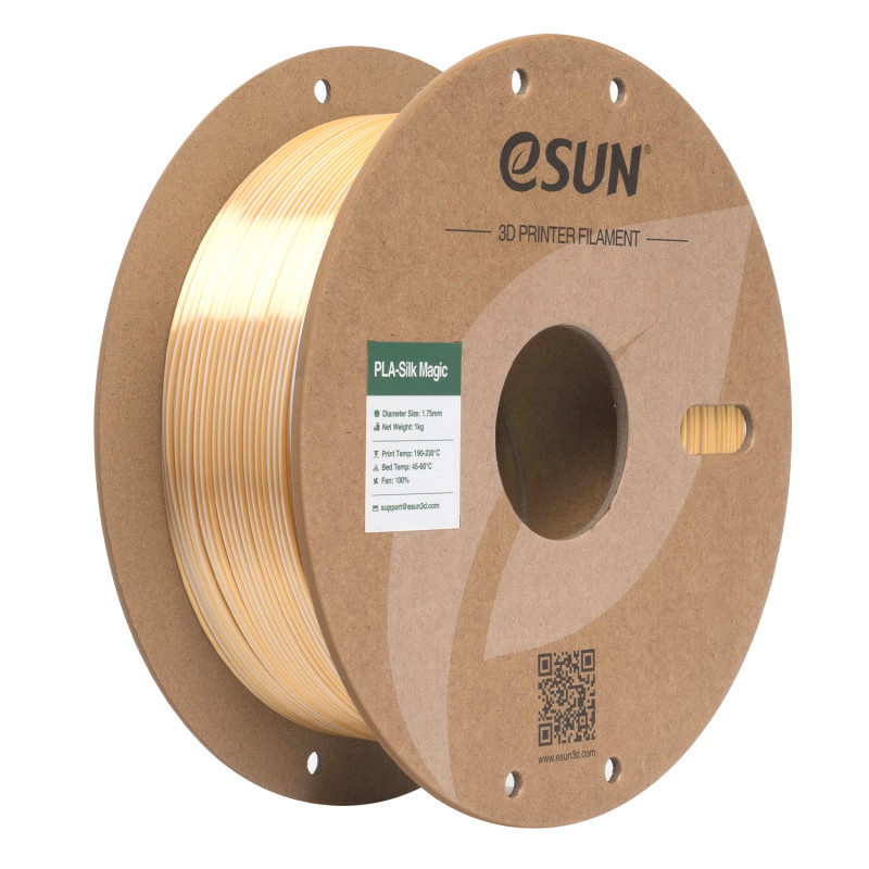 eSUN ePLA-Silk Magic filamentas 1.75mm 1kg Auksas-sidarbas – Dviejų spalvų šilkinis plastikas