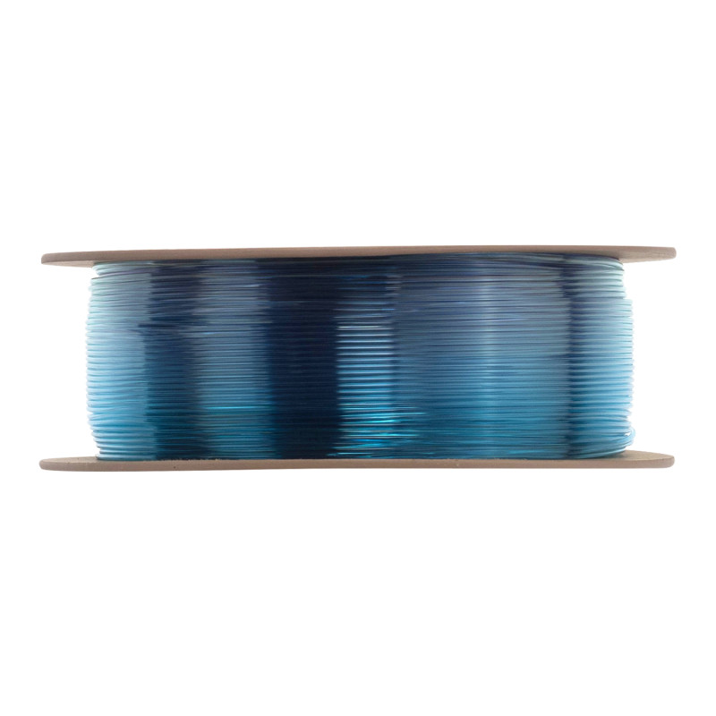 eSUN PLA-Clear Rainbow plastikas 1.75mm 1kg Violetinė-mėlyna-žydra – Itin skaidrus, krištolinio blizgesio vaivorykštinis gradientas