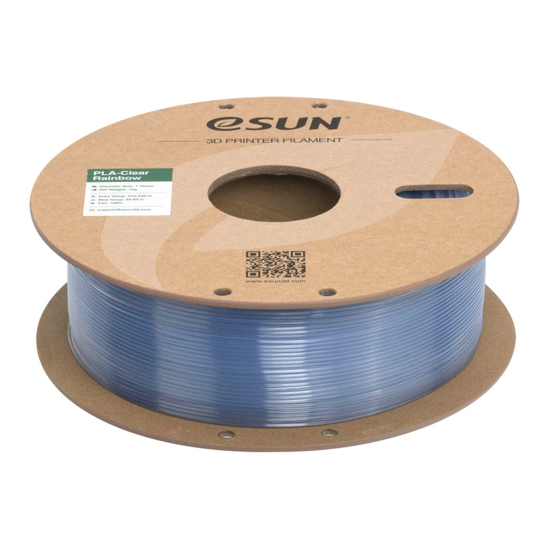 eSUN PLA-Clear Rainbow 1.75mm 1kg Blue-Crystal