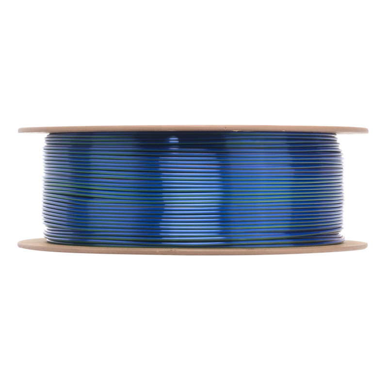 eSUN ePLA-Silk Mystic filamentas 1.75mm 1kg Mėlyna-oranžine-žalia – Trijų spalvų šilkinis plastikas