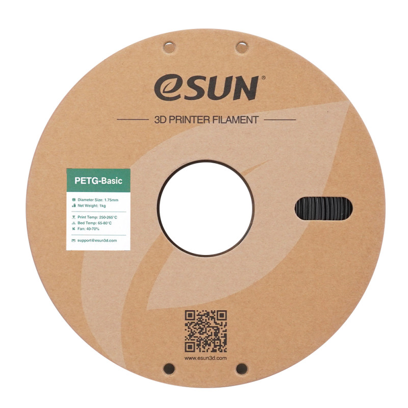 eSUN PETG-Basic filamentas 1.75mm 1kg Juoda