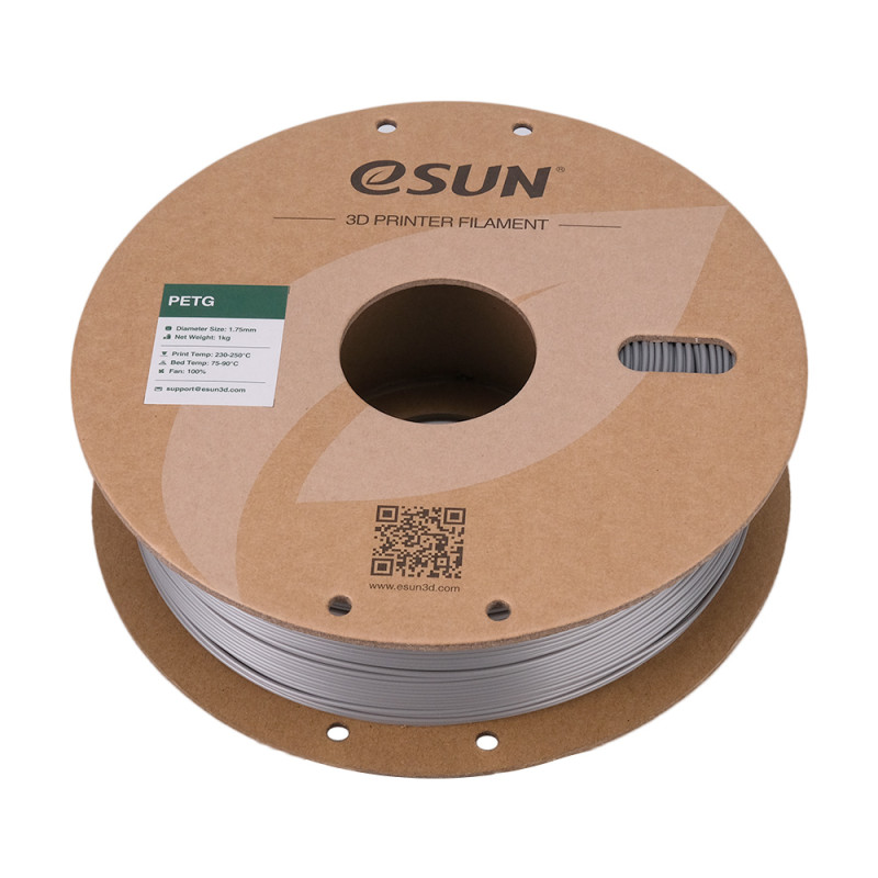 eSUN PETG filamentas 1.75mm 1kg Sidabrinė – PETG plastikas