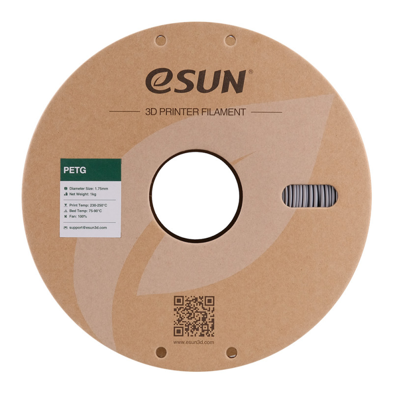 eSUN PETG filamentas 1.75mm 1kg Sidabrinė – PETG plastikas