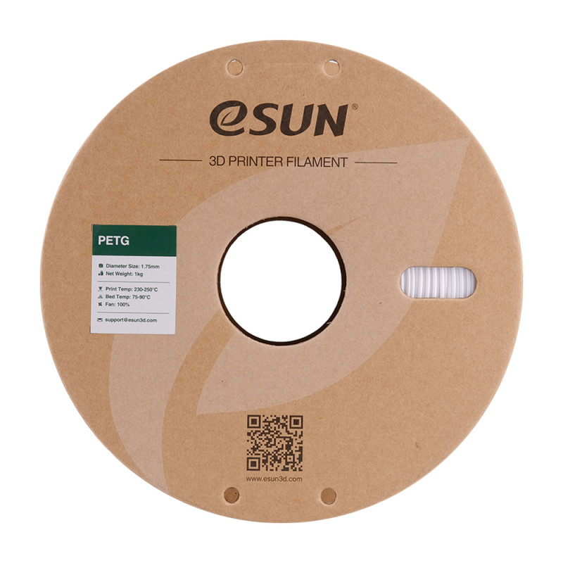 eSUN PETG filamentas 1.75mm 1kg Balta – PETG plastikas