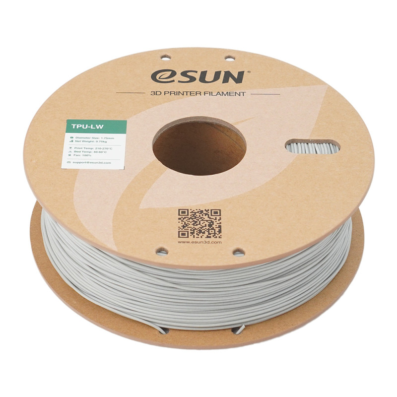 eSUN TPU-LW 3D spausdinimo filamentas Pilka, 1,75 mm, 0,75 kg